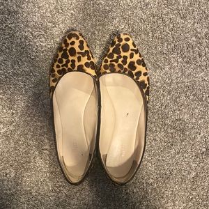 Nine West leopard calf hair flats